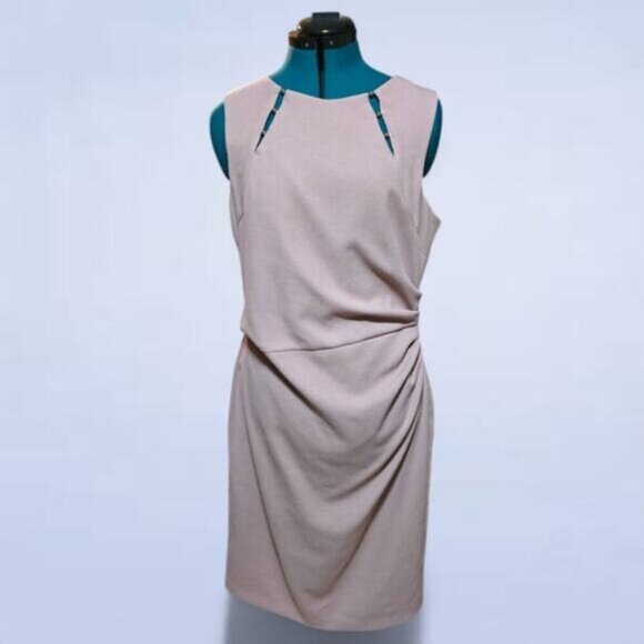 Le Chateau Dusty Rose Professional Pencil Sheath Dress - Size Large - Picture 1 of 8
